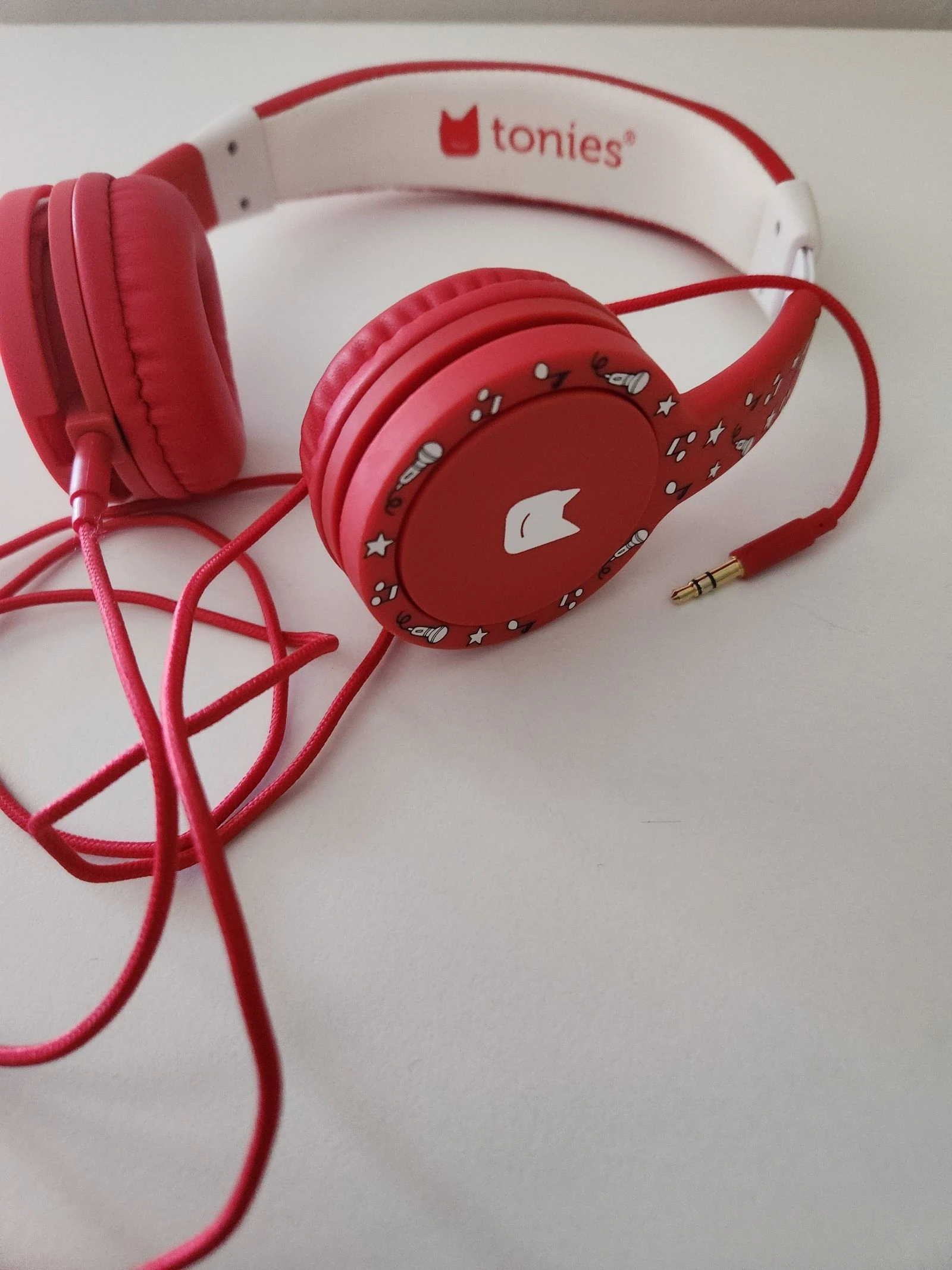 Toniebox 1 wired audio headphones tonies red and white – photo 3